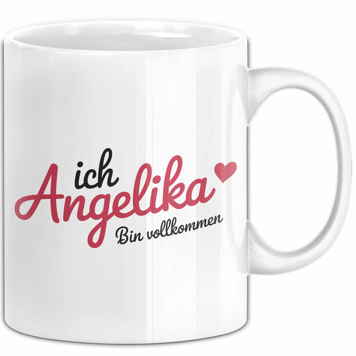 Angelika Tasse Geschenk Ich Bin Vollkommen Angelika Geschenkidee Geburtstag Weiß Trendation