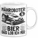 Mähroboter Tasse Geschenk Mähroboter Sprüche Becher Geschenkidee Lustig Weiß Trendation