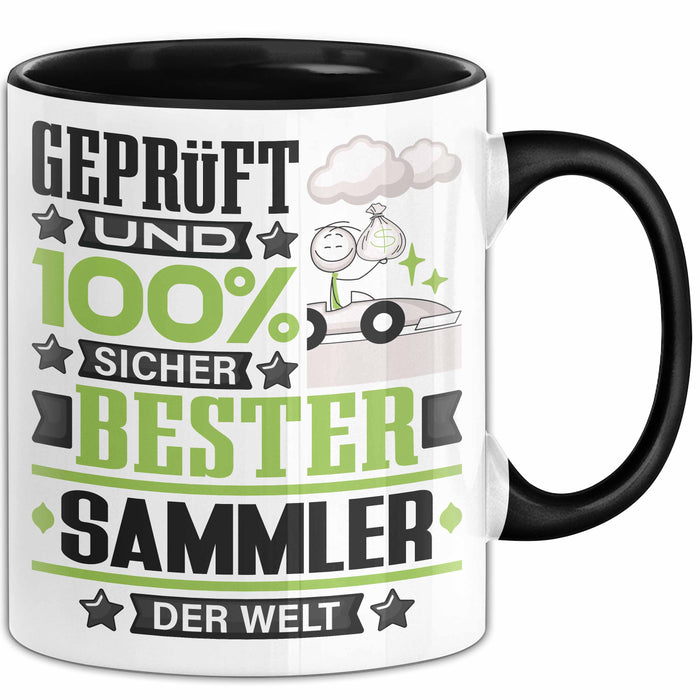 Sammler Geschenk Lustiger Spruch für Sammler Geschenkidee Bester Sammler Der Welt Schwarz Trendation