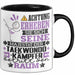 Taekwondo-Kämpfer Geschenk Tasse Lustiger Spruch Erheben Sie Sich Der Taekwondo-Kämpfer Betritt den Raum Schwarz Trendation