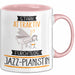 Jazz-Pianistin Tasse Geschenk Becher Stark Attraktiv Furchtlos Jazz-Pianistin Lustige Geschenkidee Rosa Trendation
