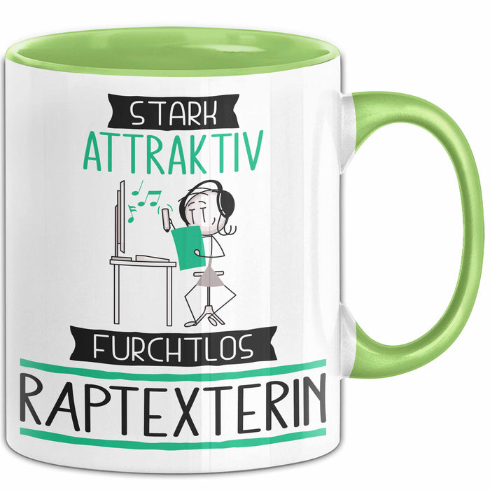 Raptexterin Tasse Geschenk Becher Stark Attraktiv Furchtlos Raptexterin Lustige Geschenkidee Grün Trendation