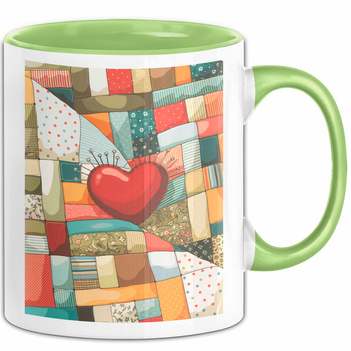 Quilter Tasse Geschenk Lustige Geschenkidee Spruch Für Patchwork Fans Grün Trendation