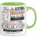 Vogelzüchterin Tasse Geschenk Lustiger Spruch Bitte Erheben Sie Sich Seine Majestät Die Vogelzüchterin Betritt Den Raum Grün Trendation