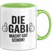 Gabi Tasse Geschenk Die Gabi Macht Dat Schon Geschenkidee Becher mit Name Grün Trendation