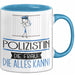Polizistin Geschenk Tasse Becher Die Frau Die Allen Kann Geschenkidee für eine Polizistin Lustig Blau Trendation