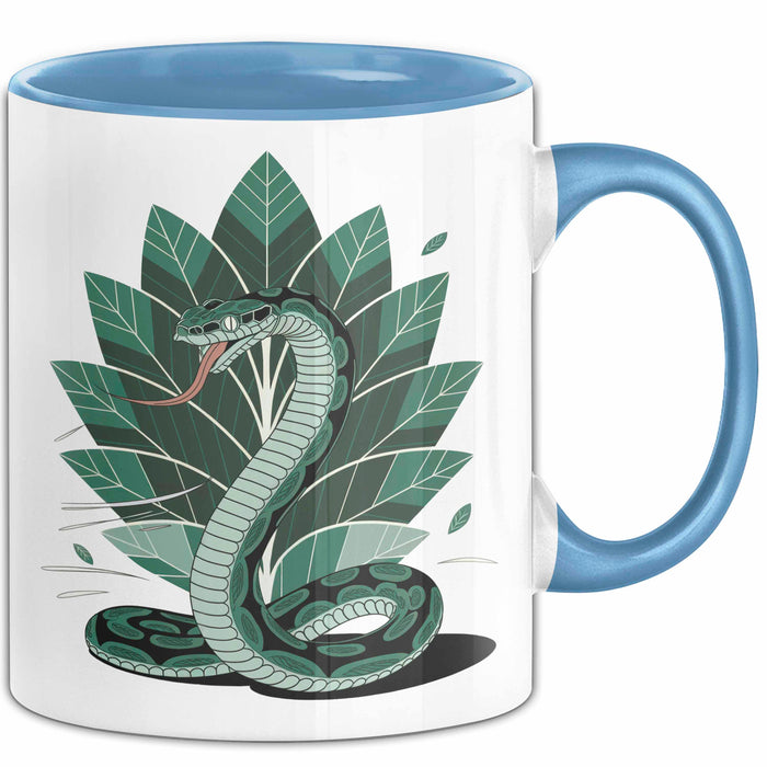 Reptilien Liebhaber Tasse Geschenk Lustige Geschenkidee Spruch Für Kaltblütige Fans Blau Trendation