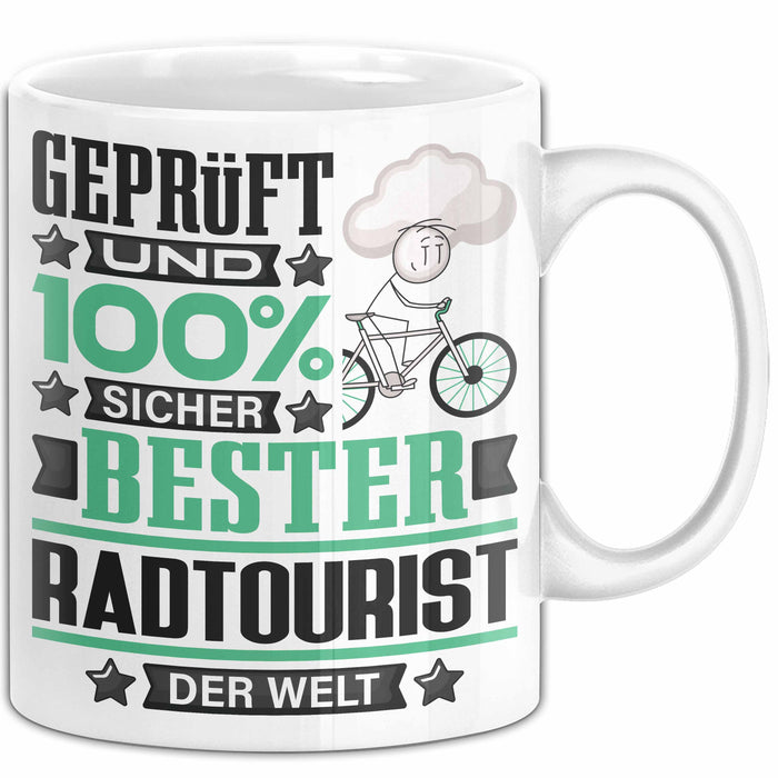 Radtourist Geschenk Lustiger Spruch für Radtourist Geschenkidee Bester Radtourist Der Welt Weiß Trendation