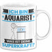 Aquarist Tasse Geschenk für Aquarist Geburtstag Lustiger Spruch Kaffee-Becher Was Ist Deine Superkraft Weiß Trendation