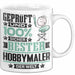 Hobbymaler Geschenk Lustiger Spruch für Hobbymaler Geschenkidee Bester Hobbymaler Der Welt Weiß Trendation