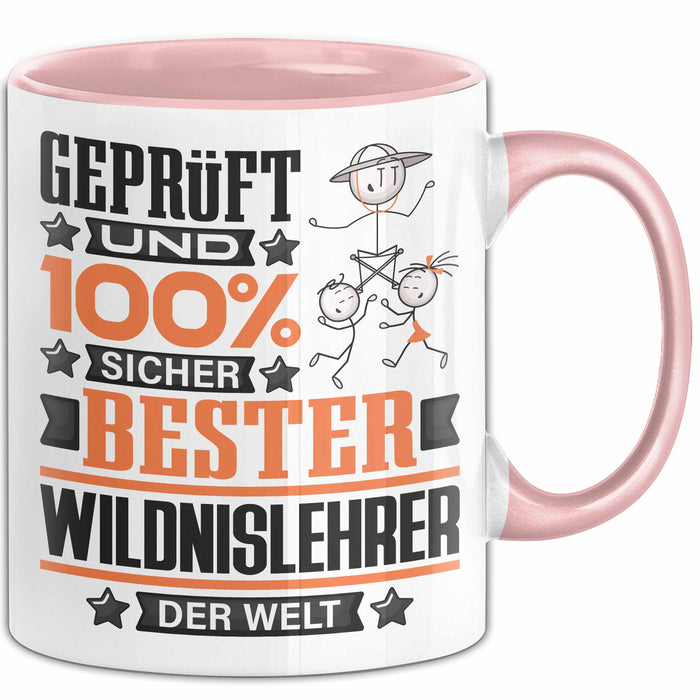 Wildnislehrer Geschenk Lustiger Spruch für Wildnislehrer Geschenkidee Bester Wildnislehrer Der Welt Rosa Trendation