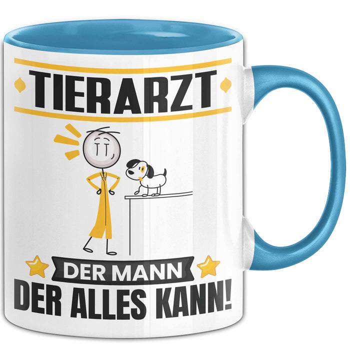 Tierarzt Tasse Geschenk für Tierarzt Der Mann Der Alles Kann Geschenkidee zum Geburtstag Blau Trendation