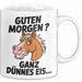 Pferde Tierliebhaber Tasse Geschenk Lustige Geschenkidee Spruch Guten Morgen? Ganz Dünnes Eis Weiß Trendation