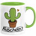 Kaktus Tasse Geschenk Kuscheln Sarkasmus Humor Geschenkidee Kaffee-Becher Kaktus-Liebhaber Grün Trendation