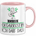 Geschenk für Gitarristin Tasse Lustige Geschenkidee Geburtstag Ich Bin Gitarristin Ich Darf Das Rosa Trendation