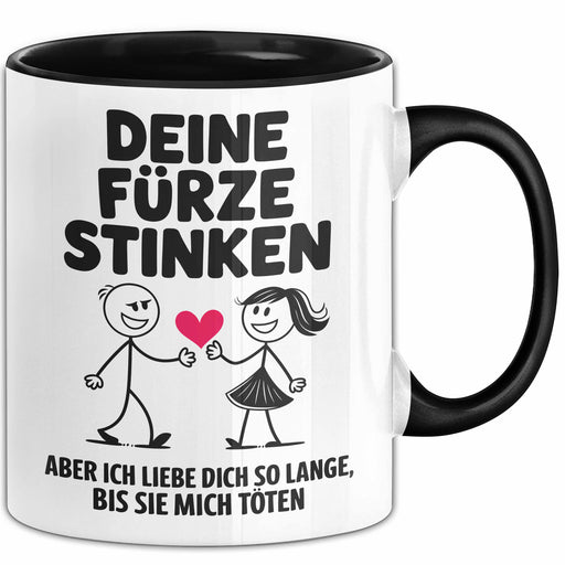 Liebe Tasse Geschenk Deine Fuerze Stinken Ich Liebe Dich Geschenkidee Partner Schwarz Trendation