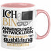 Anwendungsentwicklerin Ausbildung Start Geschenk Tasse Ich Bin Anwendungsentwicklerin In Der Ausbildung Ich Darf Das Kaffee-Becher Geschenkidee Rosa Trendation