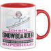 Snowboarder Geschenk Tasse Ich Bin Snowboarder Aber Sag Doch Einfach Superheld Lustige Geschenkdiee für Snowboarder Kaffee-Becher Rot Trendation