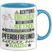 Pferdefreund Geschenk Tasse Lustiger Spruch Erheben Sie Sich Der Pferdefreund Betritt den Raum Blau Trendation