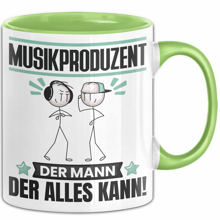 Musikproduzent Tasse Geschenk für Musikproduzent Der Mann Der Alles Kann Geschenkidee zum Geburtstag Grün Trendation