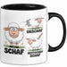 Schaf Tier Bauer Sarkasmus Tasse Becher Geschenk Lustige Geschenkidee Spruch Schaf Unschaf Gestochen Schaf Trendation