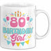 80. Geburtstag Tasse Frauen Mädchen Geschenkidee Lustig 80 Birthday Girl Lustiger Spruch Mutter Mama Oma Weiß Trendation