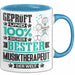 Musiktherapeut Geschenk Lustiger Spruch für Musiktherapeut Geschenkidee Bester Musiktherapeut Der Welt Blau Trendation