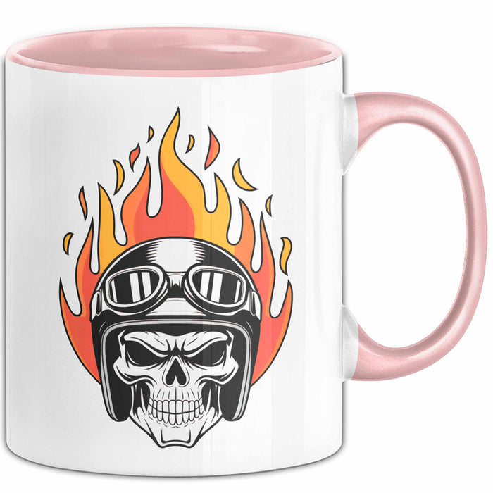 Motorradfahrer Tasse Geschenkidee Biker Lustiger Spruch Geschenkidee Lustig Rosa Trendation