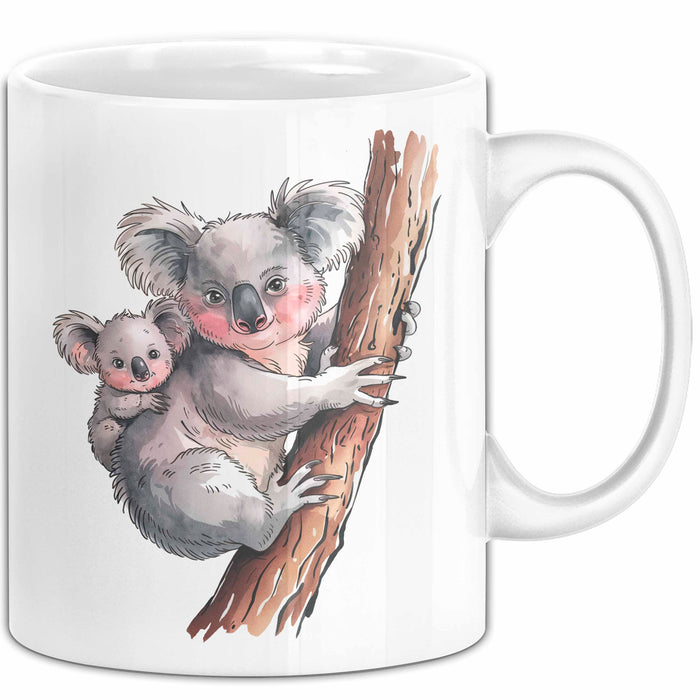 Koala Tierliebhaber Tasse Geschenk Lustige Geschenkidee Spruch Weiß Trendation