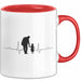 Papa Vatertag Vater Sohn Tasse Becher Geschenk Lustige Geschenkidee Spruch Herzschlag Von Vater Und Sohn Rot Trendation