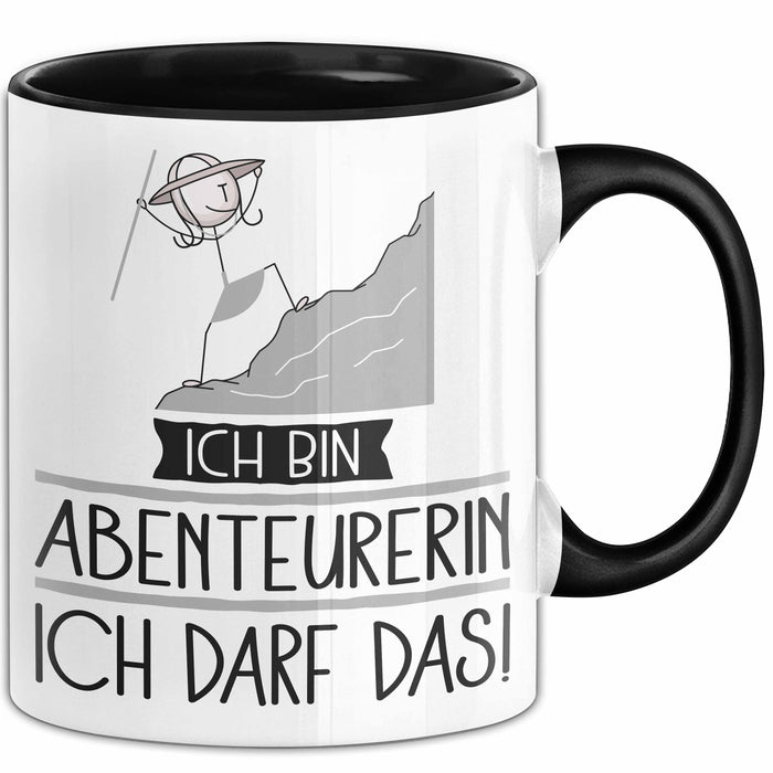 Geschenk für Abenteurerin Tasse Lustige Geschenkidee Geburtstag Ich Bin Abenteurerin Ich Darf Das Trendation