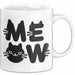 Katzen Tierliebhaber Tasse Geschenk Lustige Geschenkidee Spruch Meow Weiß Trendation