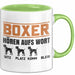 Boxer Hören Aufs Wort Tasse Geschenk Boxer Besitzer Mama Becher Grün Trendation