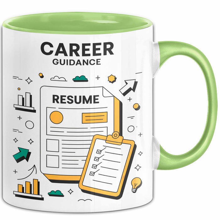 Karriere Berater Tasse Geschenk Lustige Geschenkidee Spruch Für Berufsweg Begleiter Grün Trendation