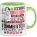 Tonmeister Geschenk Tasse Lustiger Spruch Erheben Sie Sich Der Tonmeister Betritt den Raum Grün Trendation