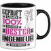 Ingenieur Geschenk Lustiger Spruch für Ingenieur Geschenkidee Bester Ingenieur Der Welt Schwarz Trendation