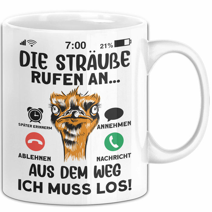 Strauß Liebhaber Tasse Geschenk Die Sträße Rufen An Geschenkidee Becher Weiß Trendation