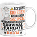 Survival-Experte Geschenk Tasse Lustiger Spruch Erheben Sie Sich Der Survival-Experte Betritt den Raum Weiß Trendation