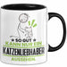 Katzenliebhaber Geschenk Tasse So Gut Kann Nur Ein Katzenliebhaber Aussehen Geschenkidee Kaffee-Becher Schwarz Trendation
