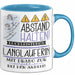Langläuferin Tasse Geschenk Lustig Abstand Halten Hochleistungs-Langläuferin Mit Drang Zur Perfektion Bei Der Arbeit Blau Trendation