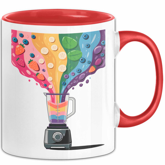 Smoothie Liebhaber Tasse Geschenkidee für Mixer Fan Rot Trendation