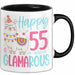 55er Geburtstag Tasse Geschenk Happy 55 And Glamarous Llama Alpaka Liebhaber Geschenkidee zum Geburtstag Trendation