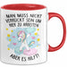 Office Arbeitskollege Einhorn Tasse Geschenk Lustige Geschenkidee Spruch Man Muss Nicht Verrückt Sein Um Hier Zu Arbeiten Aber Es Hilft Rot Trendation