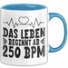 Raver Tasse Geschenk Das Leben Beginnt Ab 250 Bpm Blau Trendation