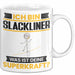 Slackliner Tasse Geschenk für Slackliner Geburtstag Lustiger Spruch Kaffee-Becher Was Ist Deine Superkraft Weiß Trendation