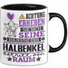 Halbenkel Geschenk Tasse Lustiger Spruch Erheben Sie Sich Der Halbenkel Betritt den Raum Schwarz Trendation