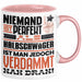 Halbschwäger Geschenk Tasse Lustige Geschenkidee für Halbschwäger Geburtstag Kaffee-Becher Niemand Ist Perfekt Aber Als Halbschwäger Ist Man Nah Dran Rosa Trendation