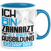 Zahnarzt Ausbildung Tasse Geschenk Ich Bin Zahnarzt In Der Ausbildung Ich Darf Das Geschenkidee Spruch Blau Trendation