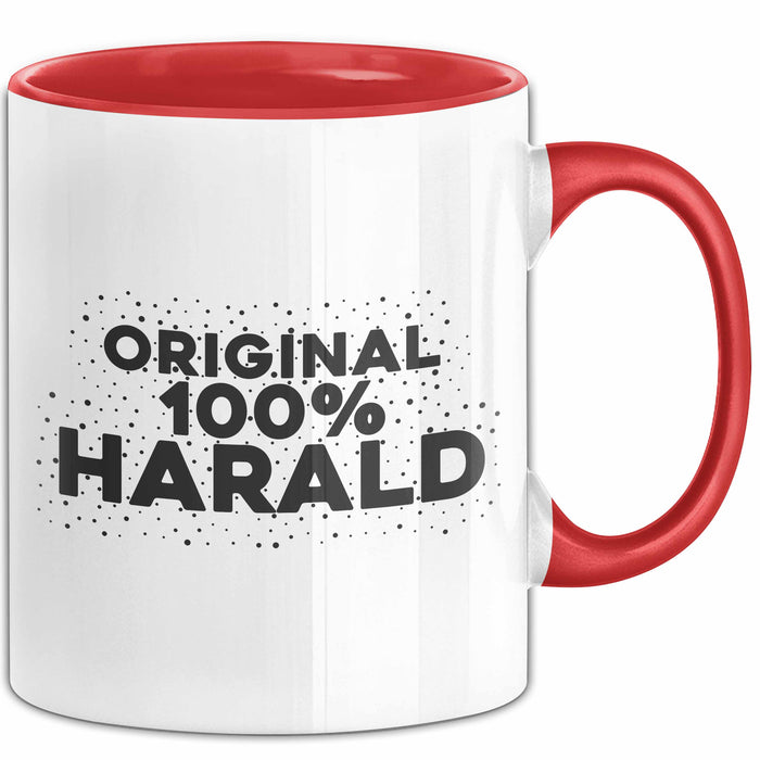 Harald Tasse Original 100% Harald Geschenk Rot Trendation