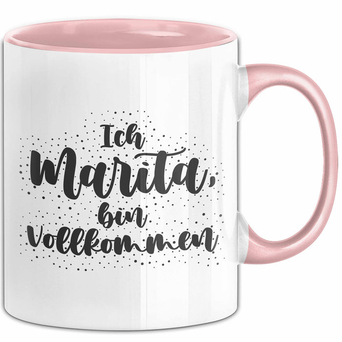 Marita Tasse Ich Marita, Bin Vollkommen Geschenk Rosa Trendation
